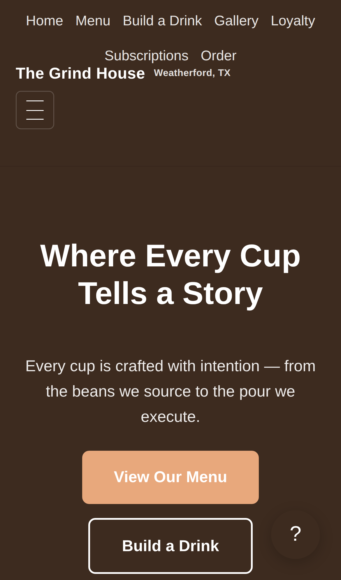 Coffee Shop Demo mobile home