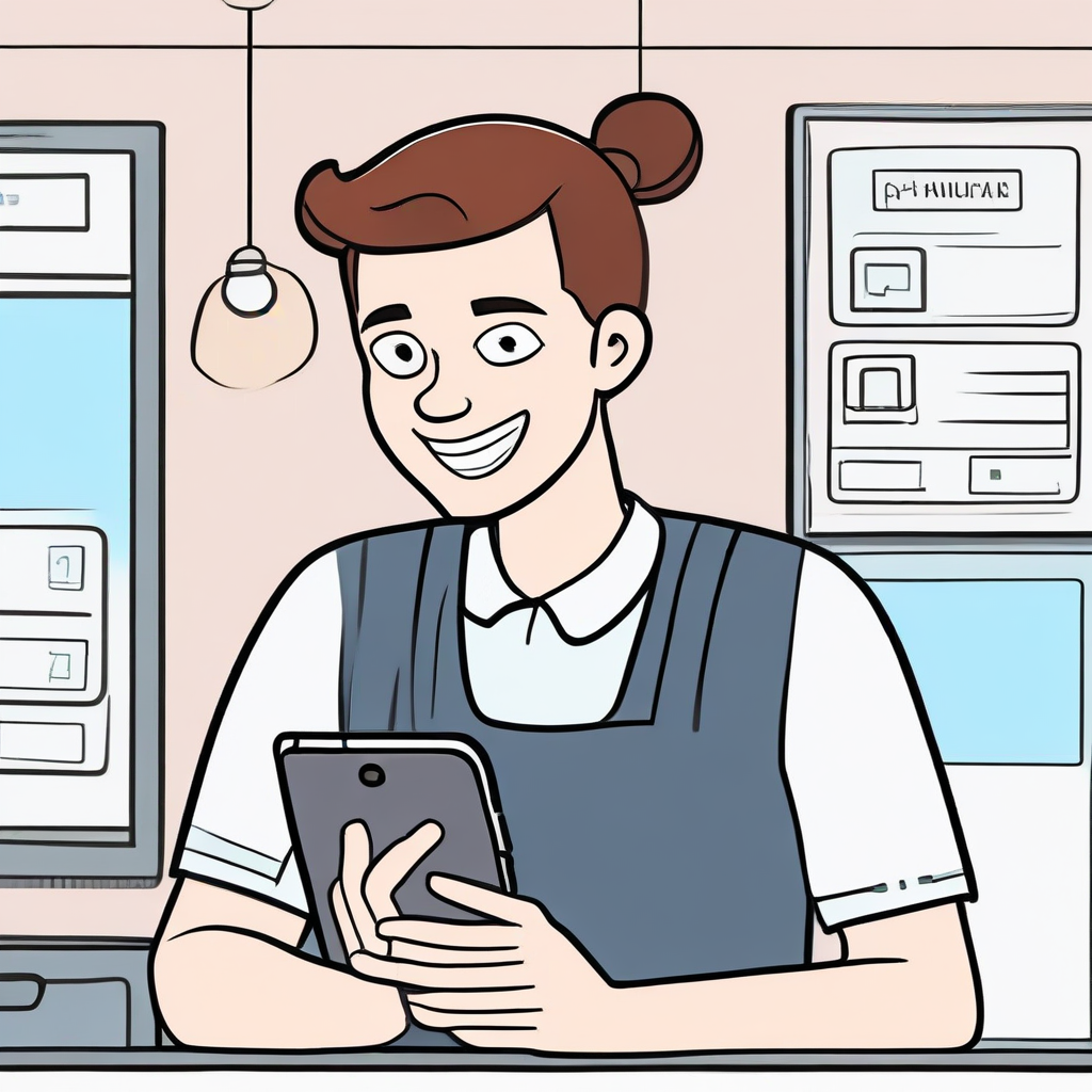 Customer using phone app to book HVAC service appointment