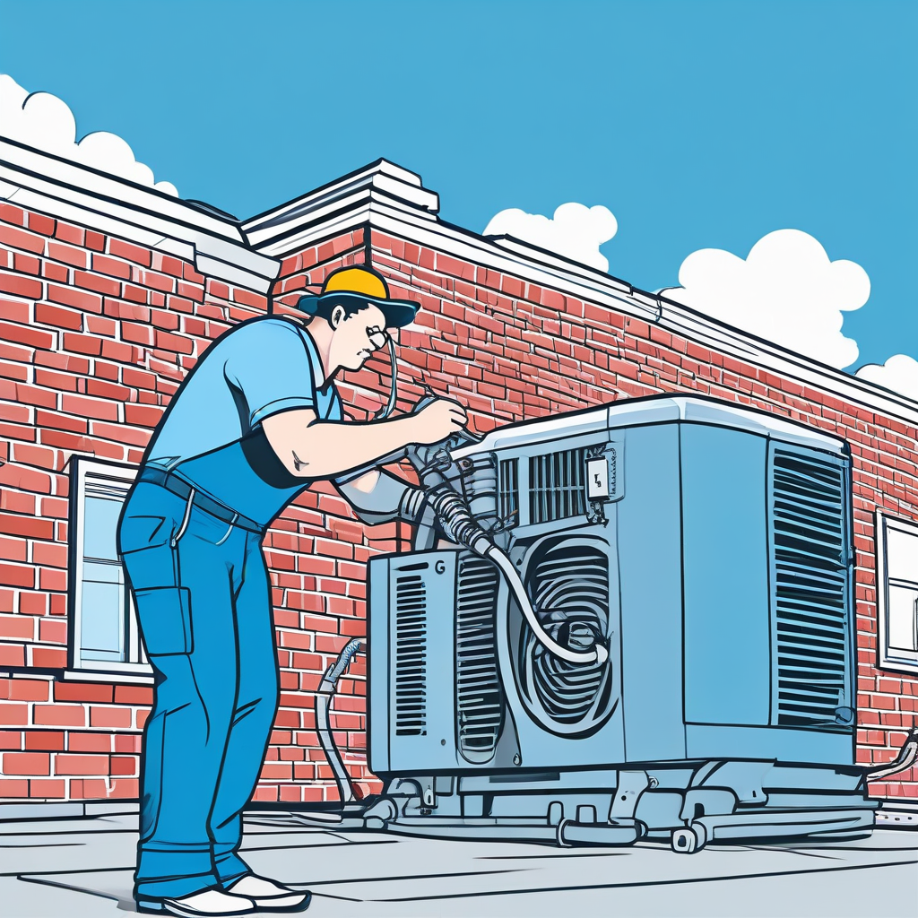Professional HVAC installation showcased in website design