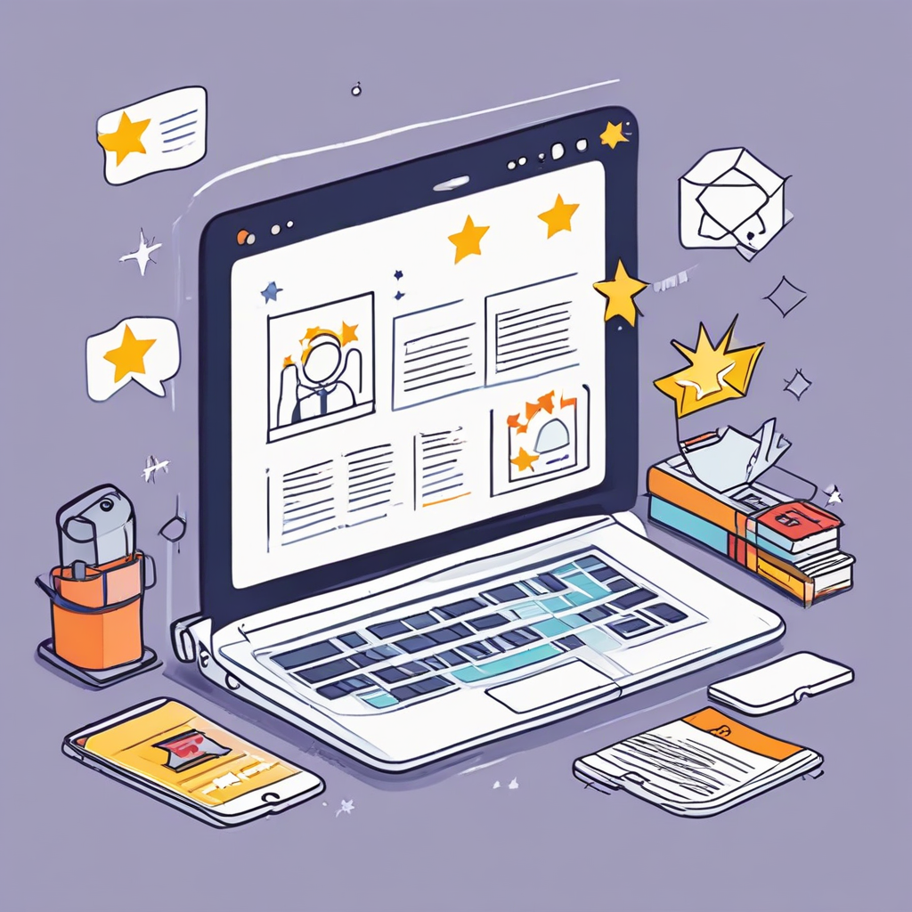 Business website with 5-star reviews and growth metrics